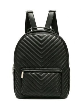 NWT Daisy Rose Quilted Multi Function Backpack Bag - Black - Vegan Leather
